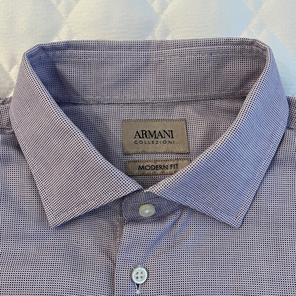 Armani Collezioni By GIORGIO ARMANI Modern Fit Dress Shirt - Picture 2 of 4